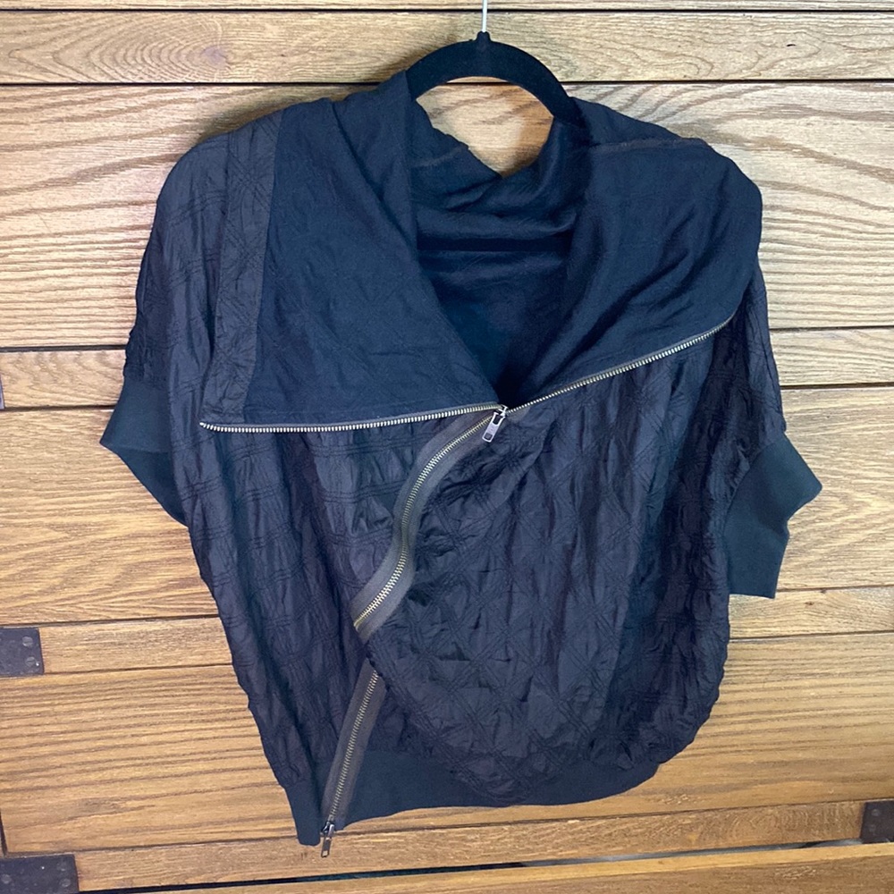 AllSaints Silk Asymmetrical Zipper Top - 4
